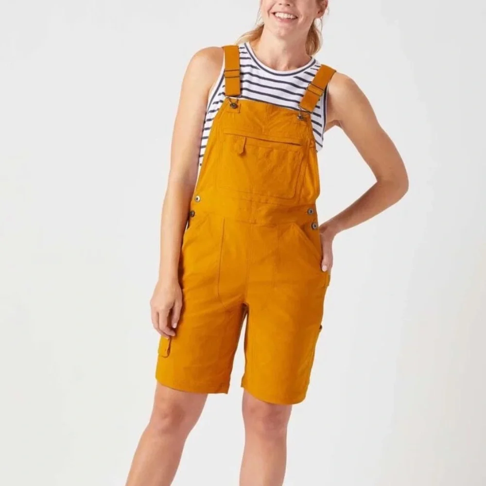Duluth Trading Co. - Heirloom Gardening Short Overalls Mustard Yellow - XXL - Picture 2 of 16